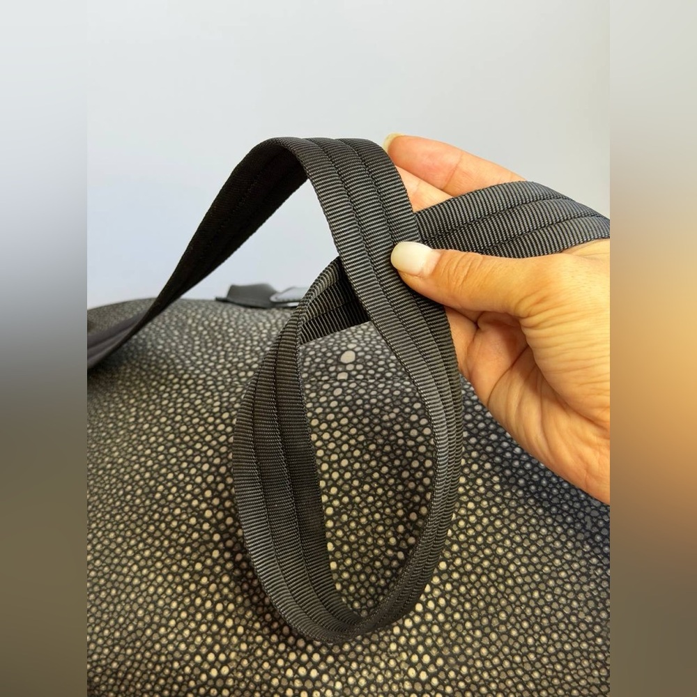 Longchamp Le Pliage Bag w Stingray Pattern Gray Nylon and Patent Leather Trim - Picture 11 of 14